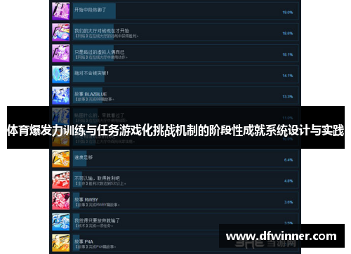 体育爆发力训练与任务游戏化挑战机制的阶段性成就系统设计与实践